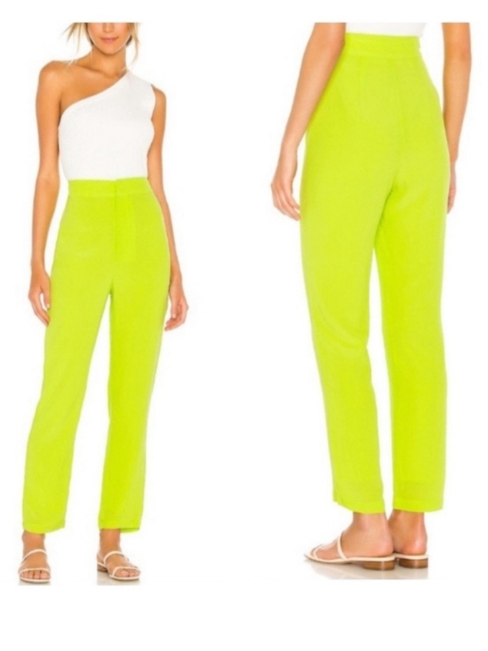 Lovers + Friends Pants |Alan Pant Neon Lime Green Women’s XS - Picture 1 of 6